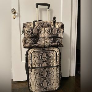 Stylish Animal Print Tumi 2 piece luggage set